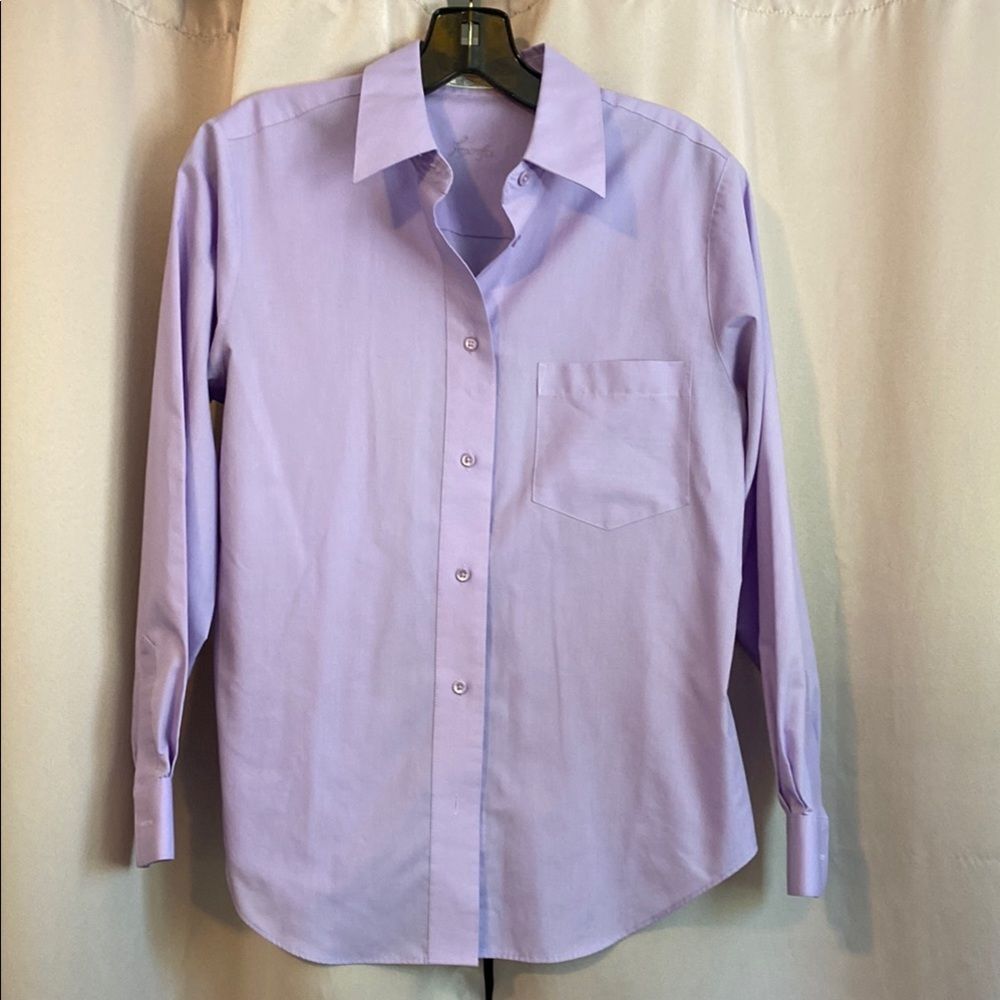 Foxcroft Purple Button Down Shirt Classic Top
